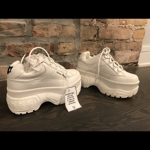 sporty white sneakers